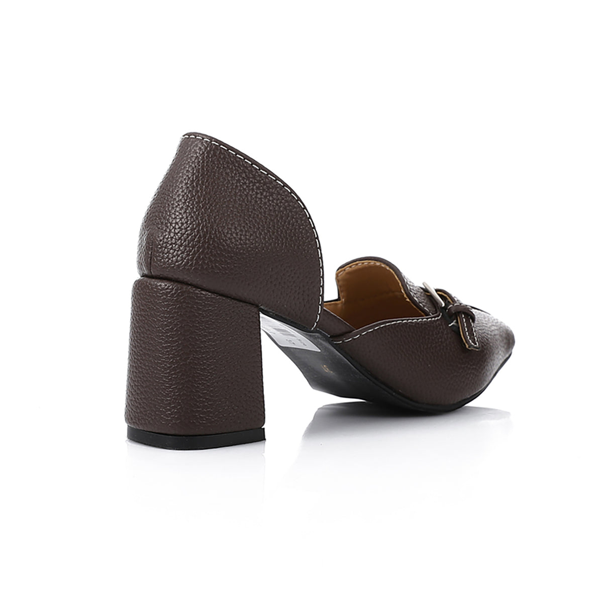 مستر جو - حذاء لوفر بكعب أسود - حذاء مكتب بمقدمة مدببة وتفاصيل إبزيم - 3016