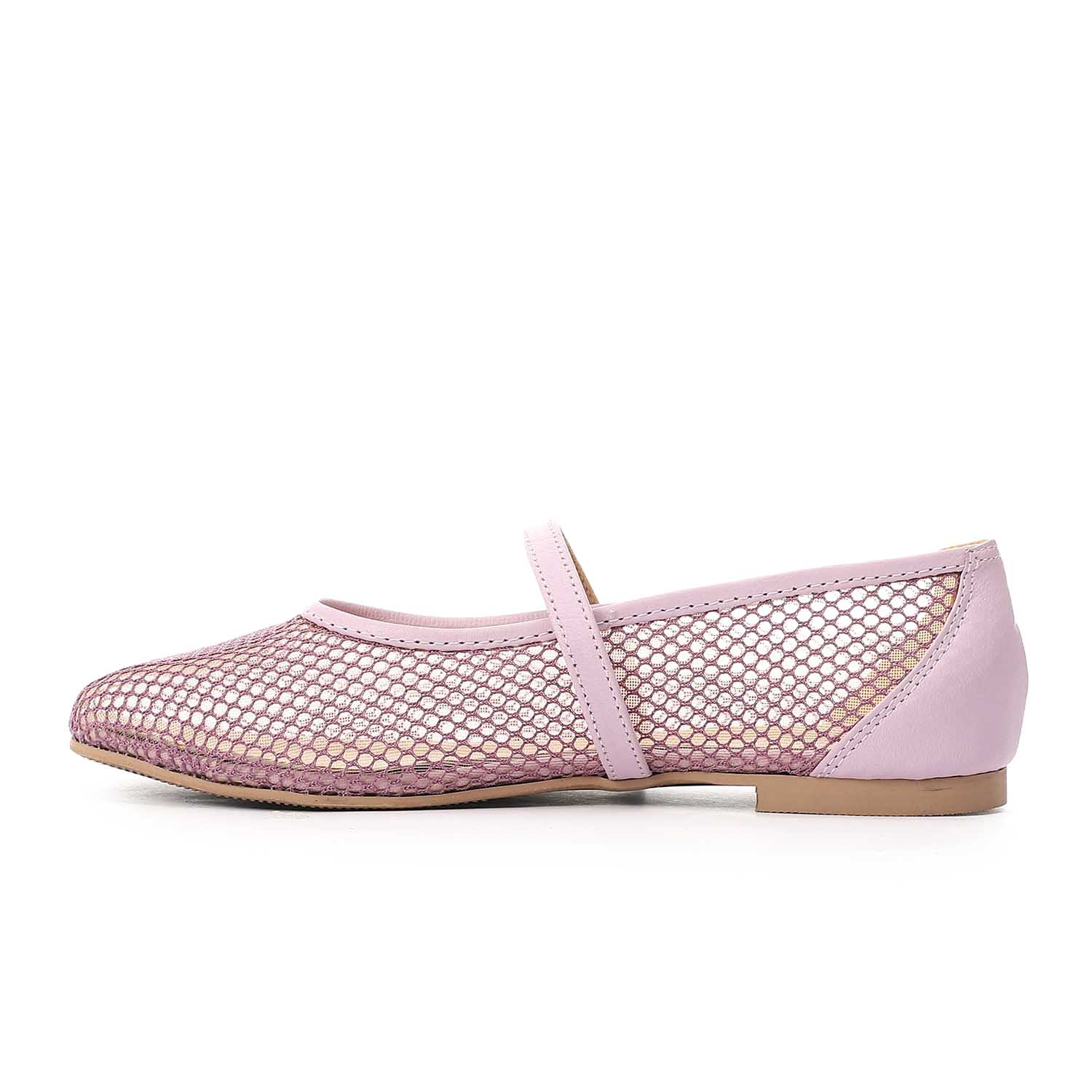 Mr Joe - Women's Purple Mesh Ballerina Flats