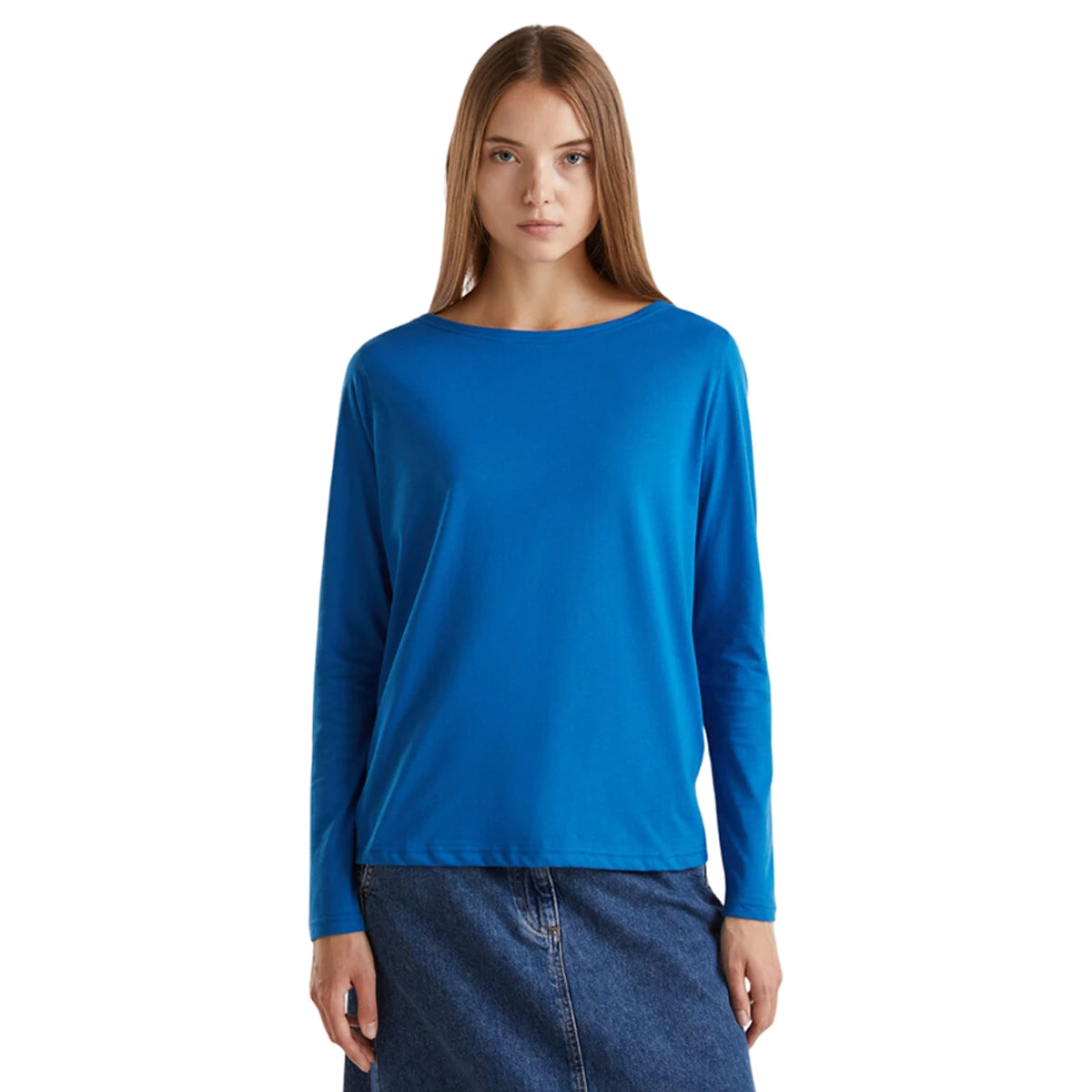 United Colors Of Benetton - Boat Neck Long Sleeve T-Shirt - Sold by FIG