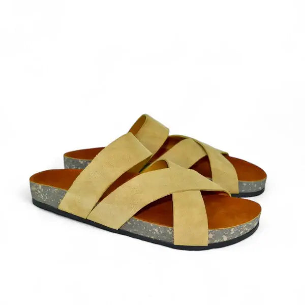 Leazus - Leather SnapXtra Sandal - Beige