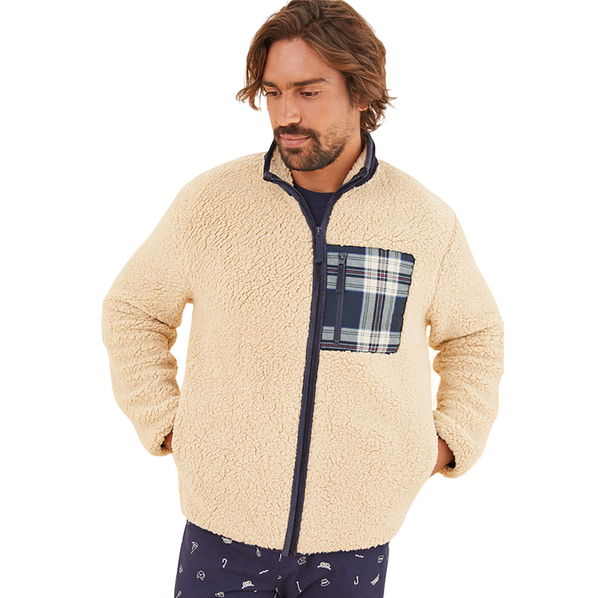 Women Secret - Men's shearling jacket with pocket - Sold by FIG