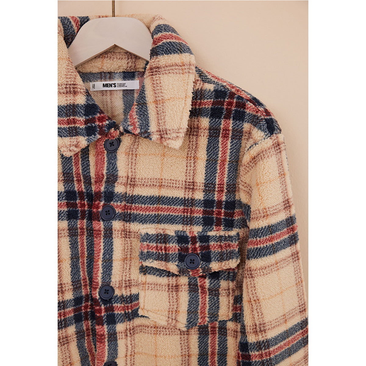 Women Secret - Plaid short shirt jacket men's robe - Sold by FIG
