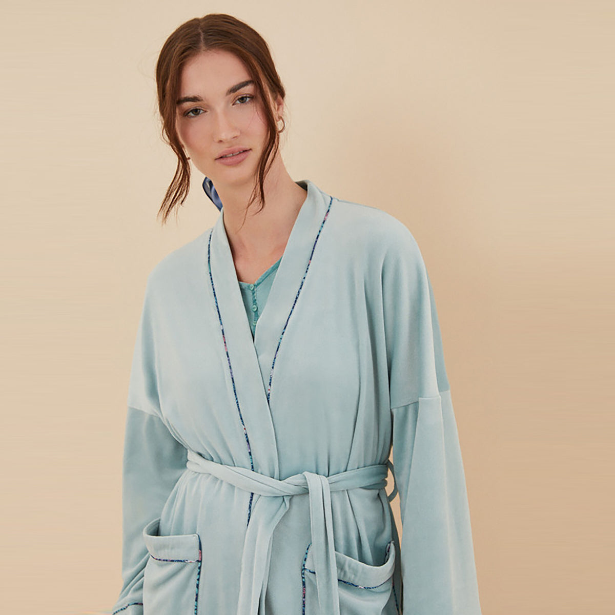 Women Secret - Moniquilla printed wrap midi robe - Sold by FIG