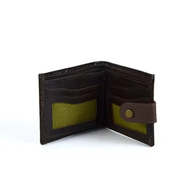 Leazus - Leather Brown wallet - S-22LOCK-BROWN