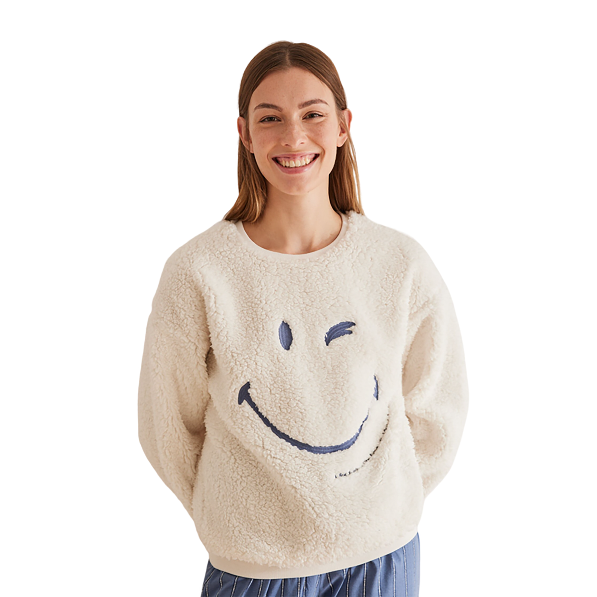 Women Secret - SmileyWorld shearling sweatshirt - Sold by FIG