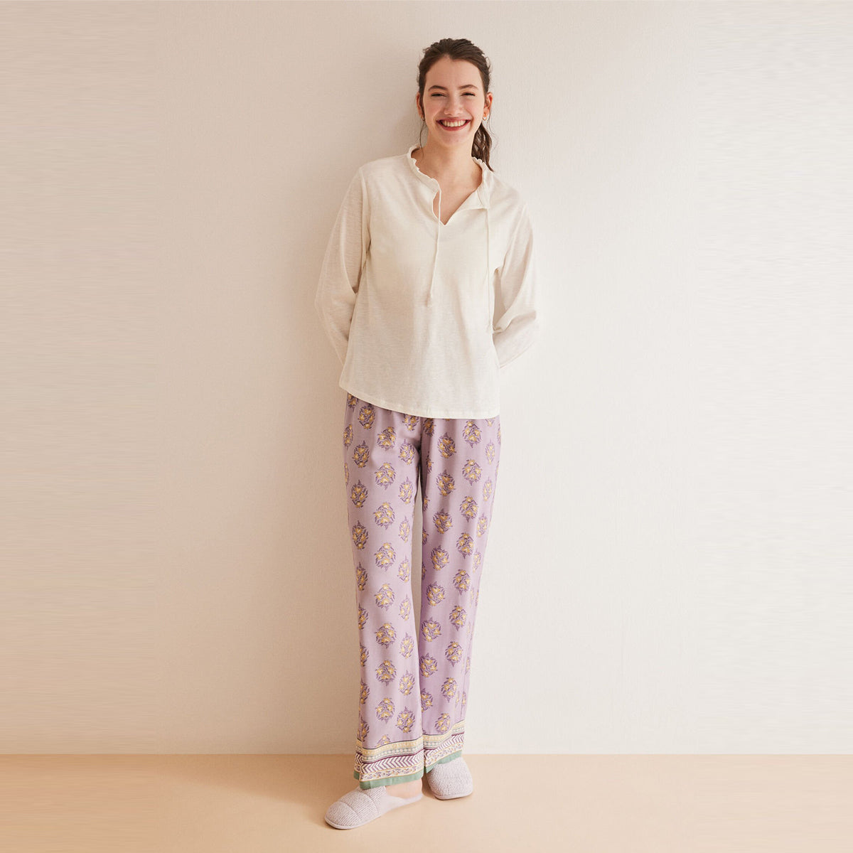 Women Secret - long sleeve V-neck T-shirt - Sold by FIG