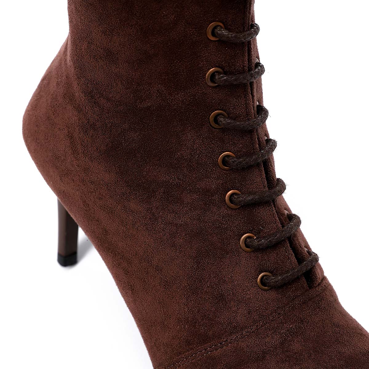 Mr Joe - Lace Up And Zipper Closure Pointed Toecap Ankle Boots