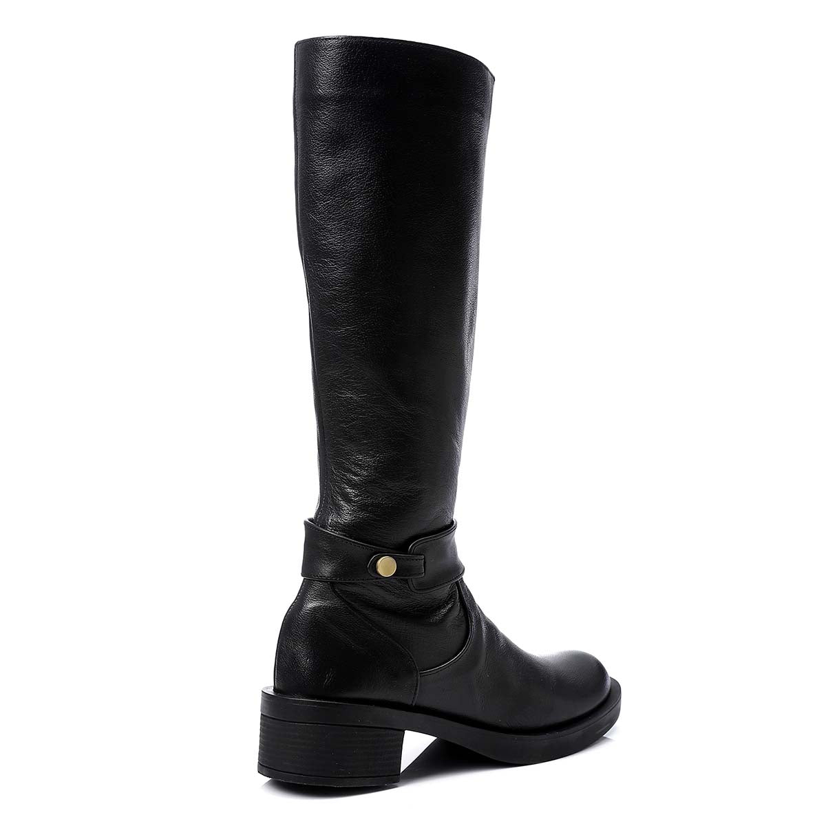 Mr Joe - Round Toecap Zipper Knee High Boots