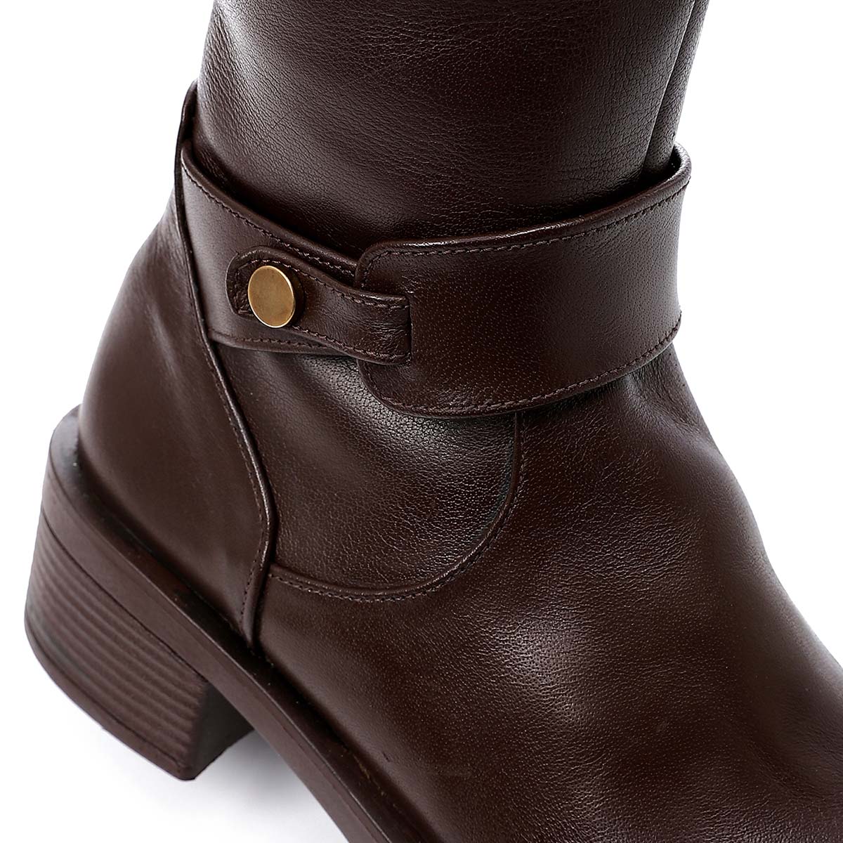 Mr Joe - Round Toecap Zipper Knee High Boots