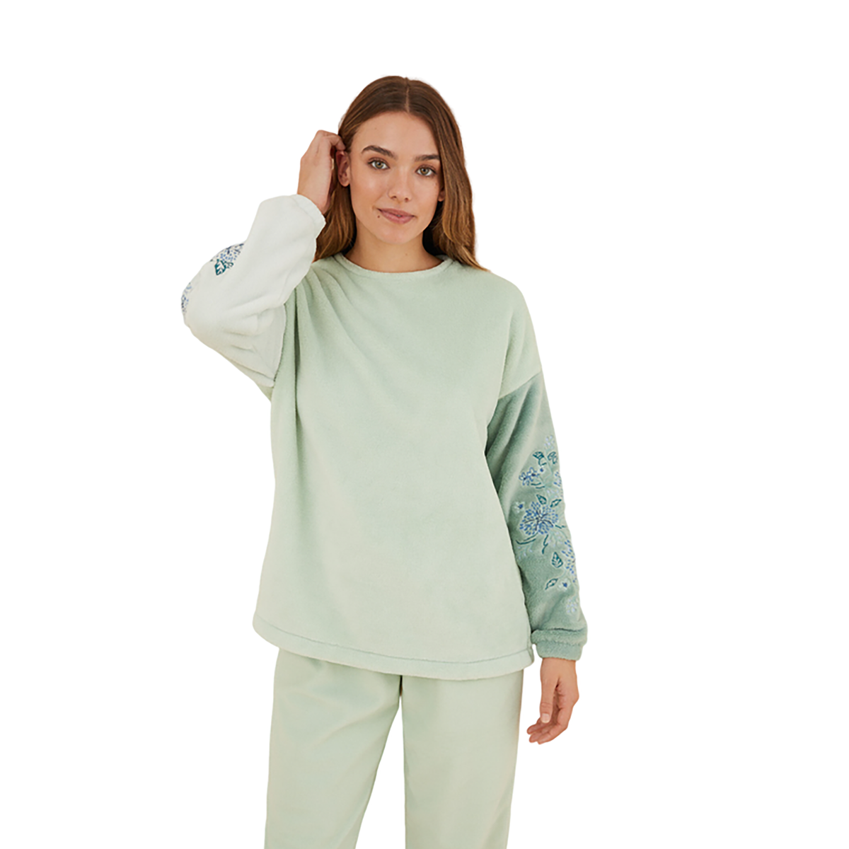 Women Secret - fleece pajamas with flower pattern - Sold by FIG