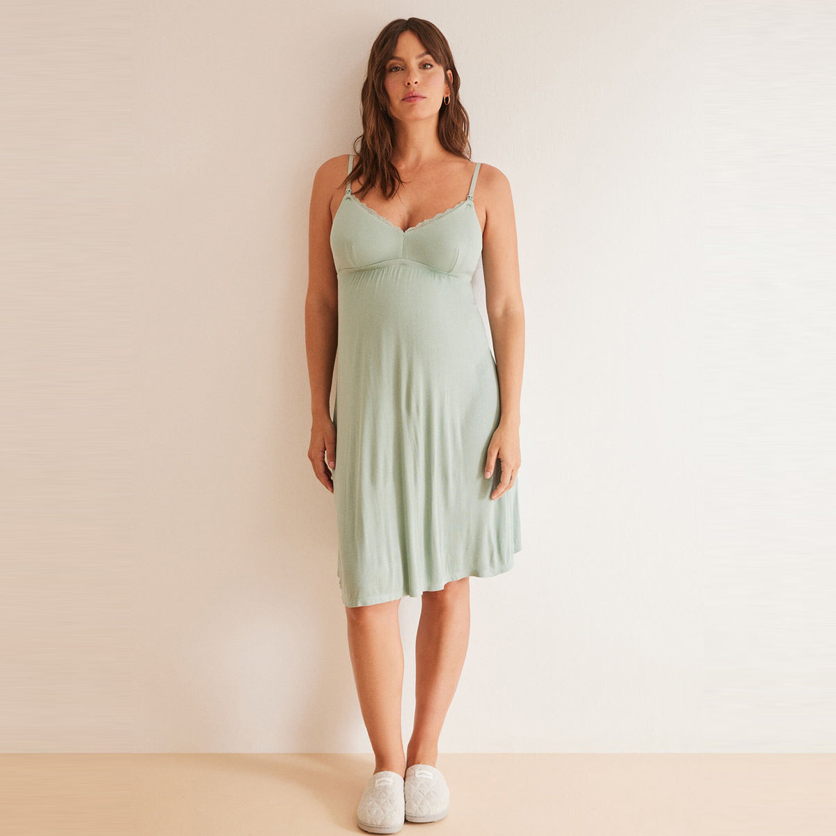 Women Secret - Maternity nightgown with ribbed straps - Sold by FIG