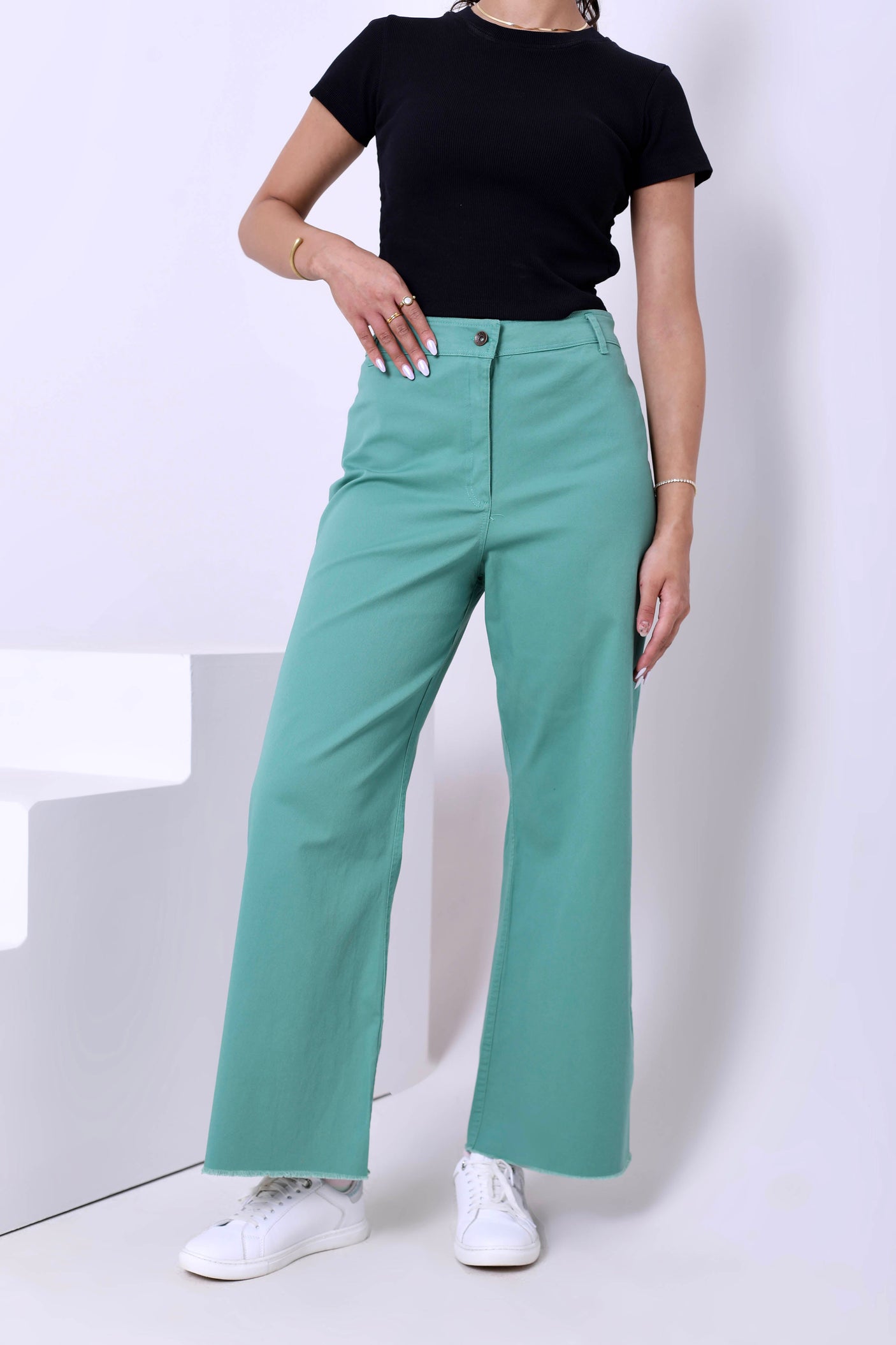 Just for Women - Wide Leg Gabardine Pants