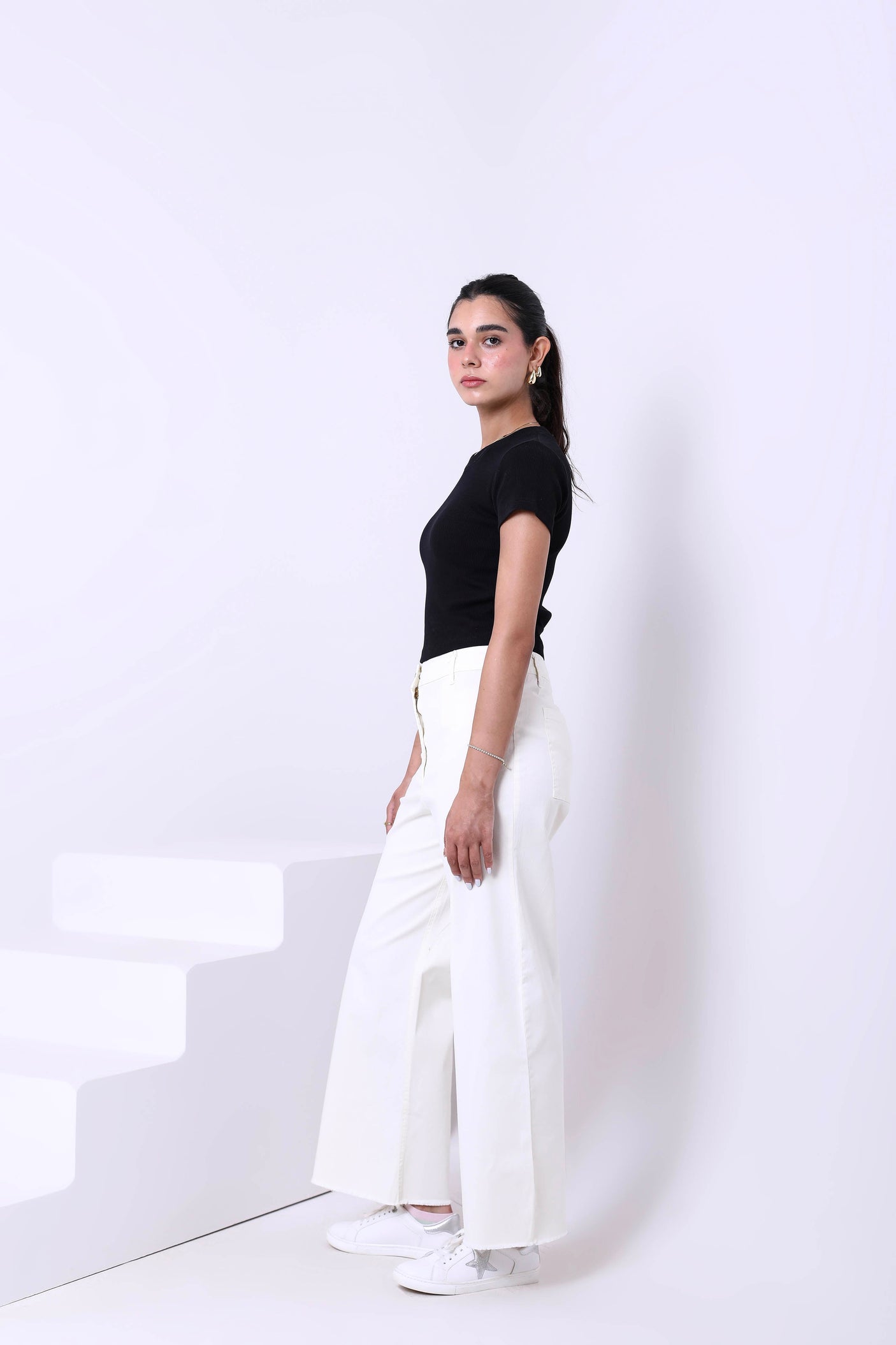 Just for Women - Wide Leg Gabardine Pants