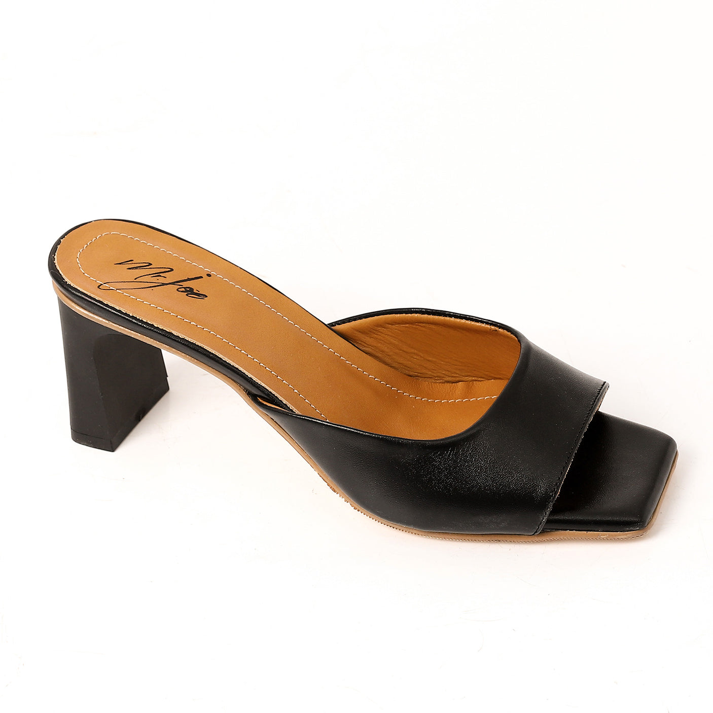 مستر جو - شبشب بكعب مربع من القماش