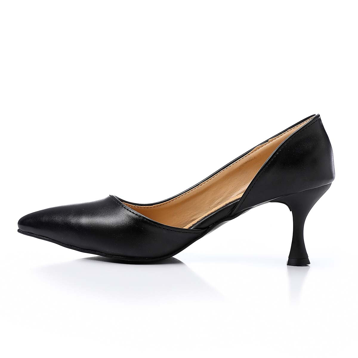 Mr Joe - Slip On Pointed Toecap Kitten Heel Pumps