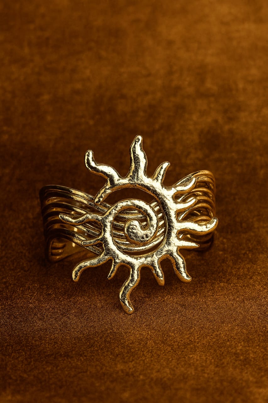 Gold Sun Design Bracelet
