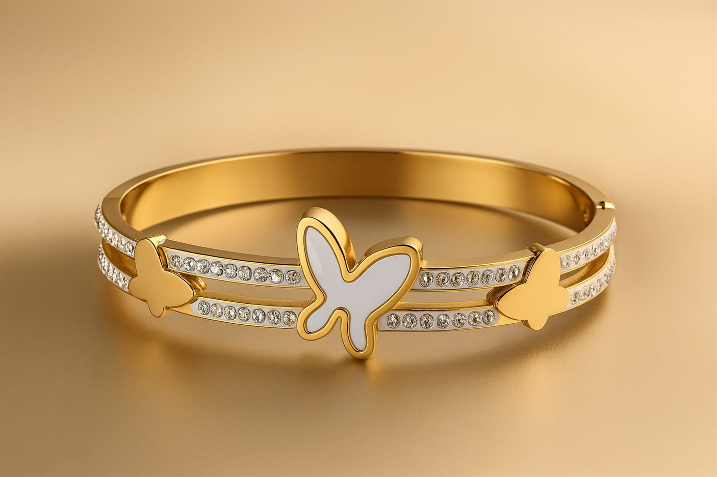 Elegant Stainless Steel Butterfly Bracelet