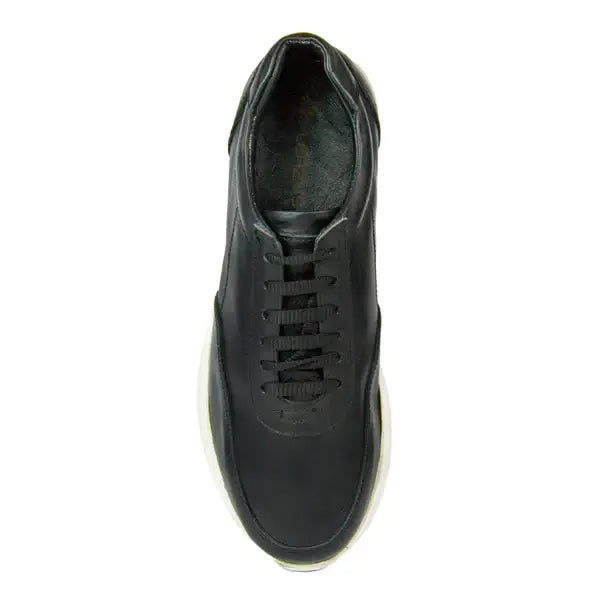 Leazus - ORCA LEATHER SNEAKER - BLACK