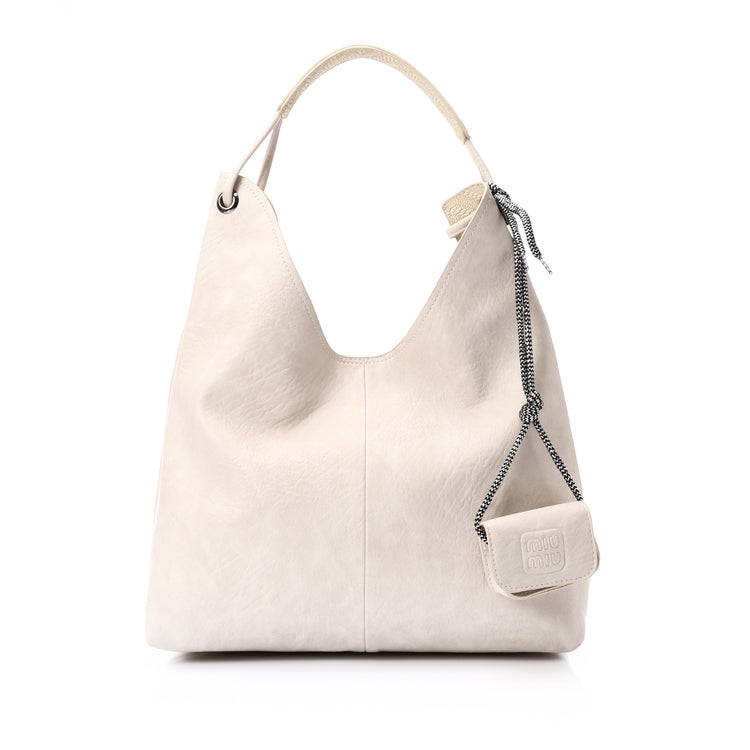 Mr Joe - Faux Leather Hobo Bag with Two Pouches Shoulder Bag for Women