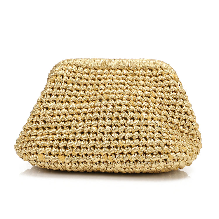 Mr Joe - Gold Woven Clutch Bag -4153