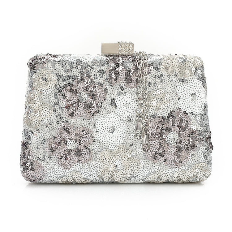 MR. joe - Floral Sequin Evening Clutch Bag