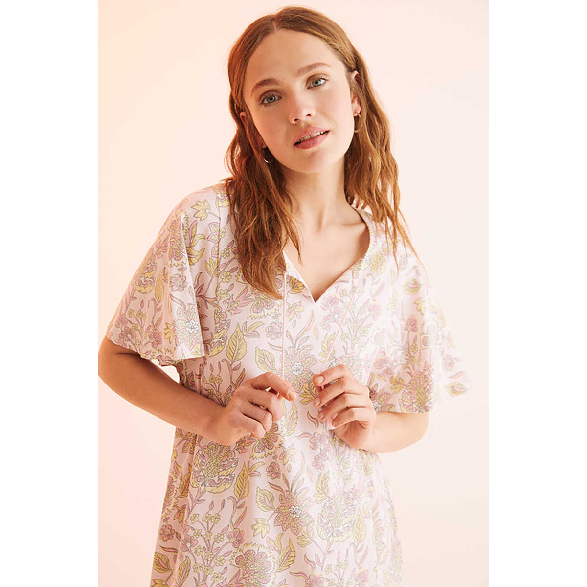 Women Secret - Midi nightgown with flower print - Sold by FIG