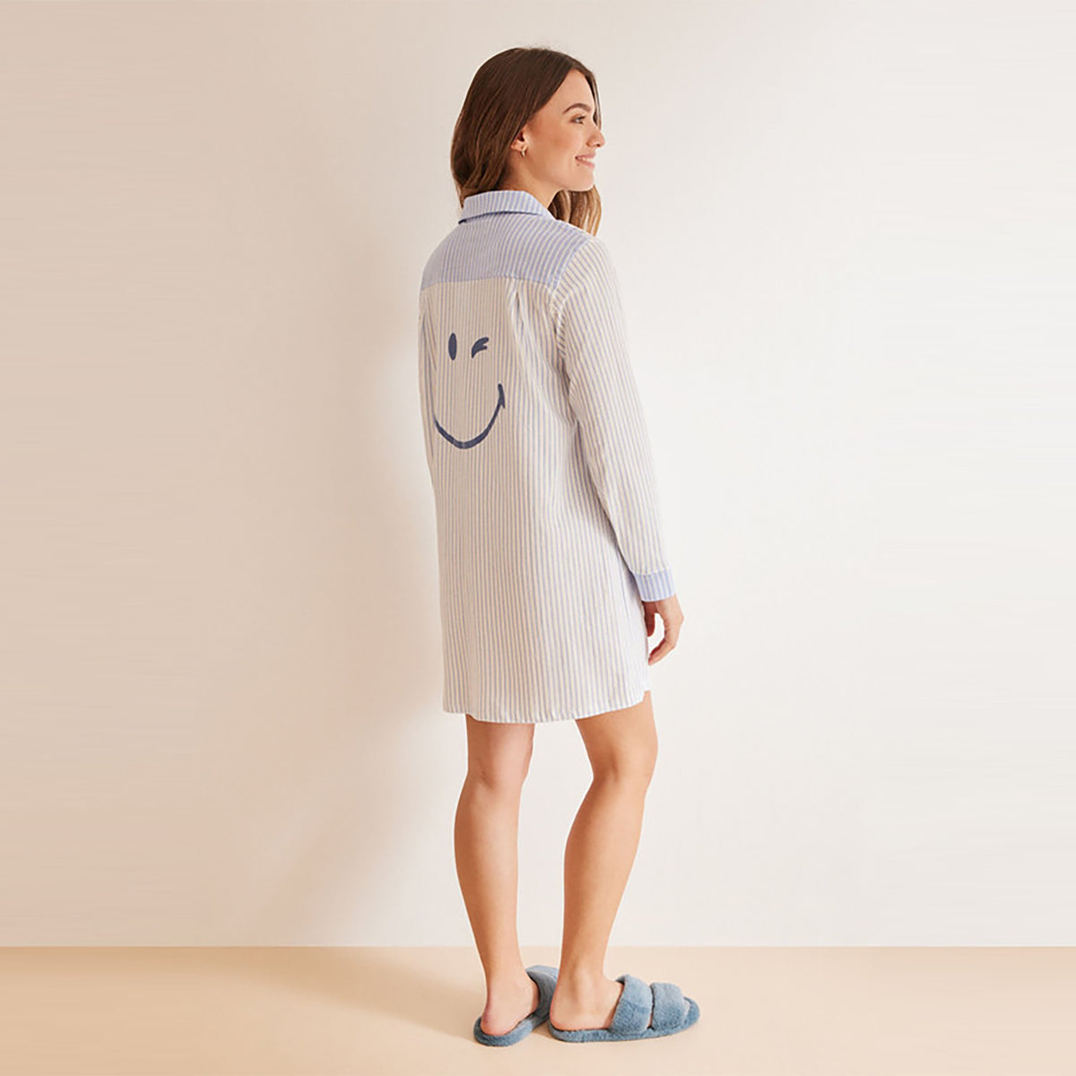 Women Secret - SmileyWorld striped shirt nightgown - Sold by FIG