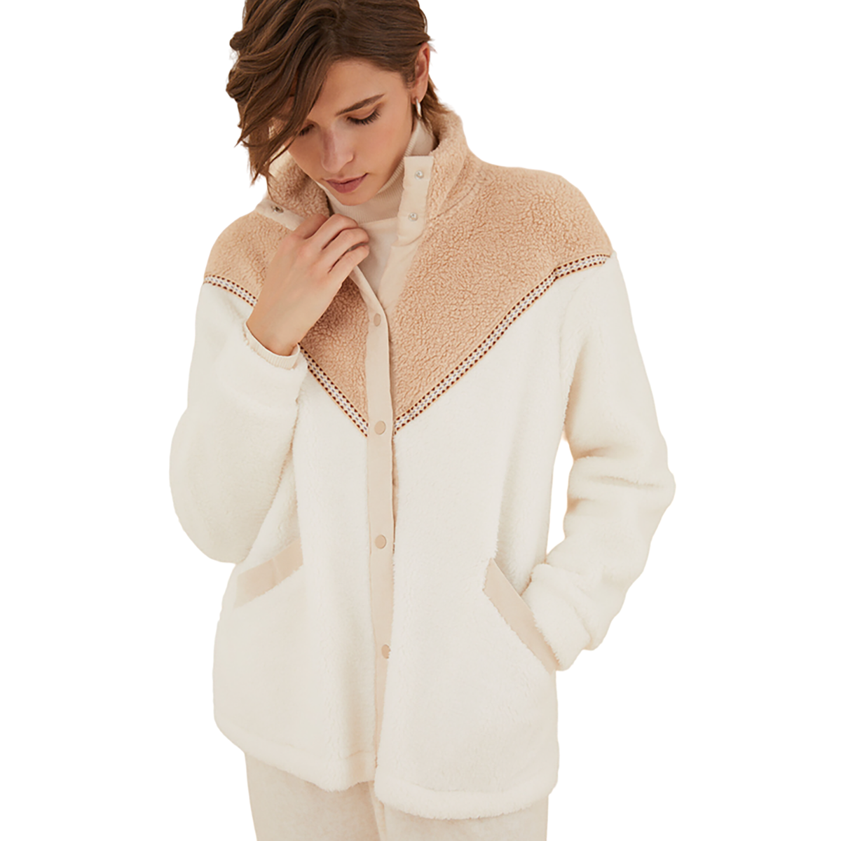 Women Secret - Short shearling robe - Sold by FIG