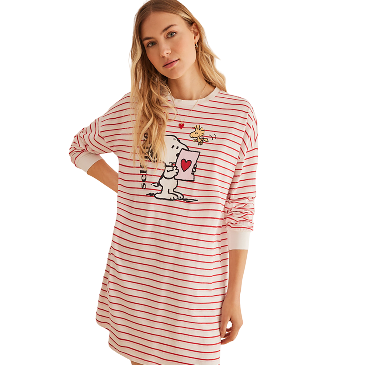 Women Secret - Snoopy striped nightgown - Sold by FIG