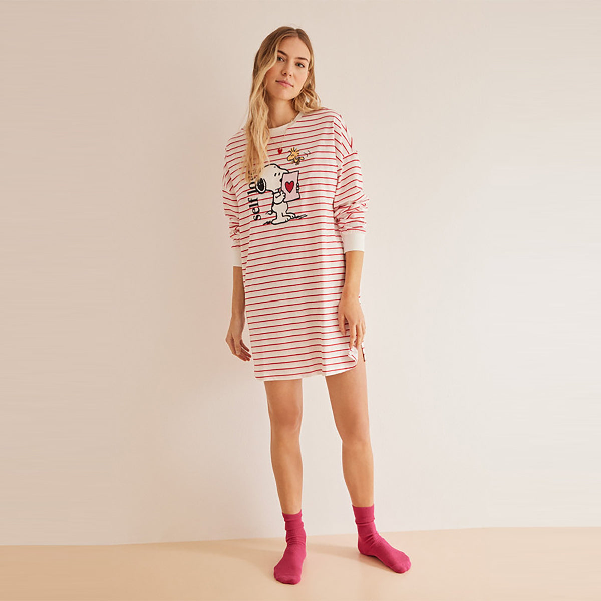 Women Secret - Snoopy striped nightgown - Sold by FIG