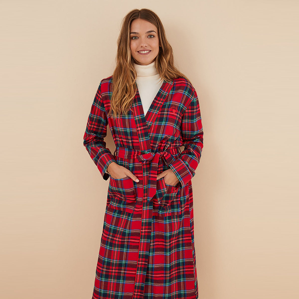Women Secret - Cotton checkered robe - Sold by FIG