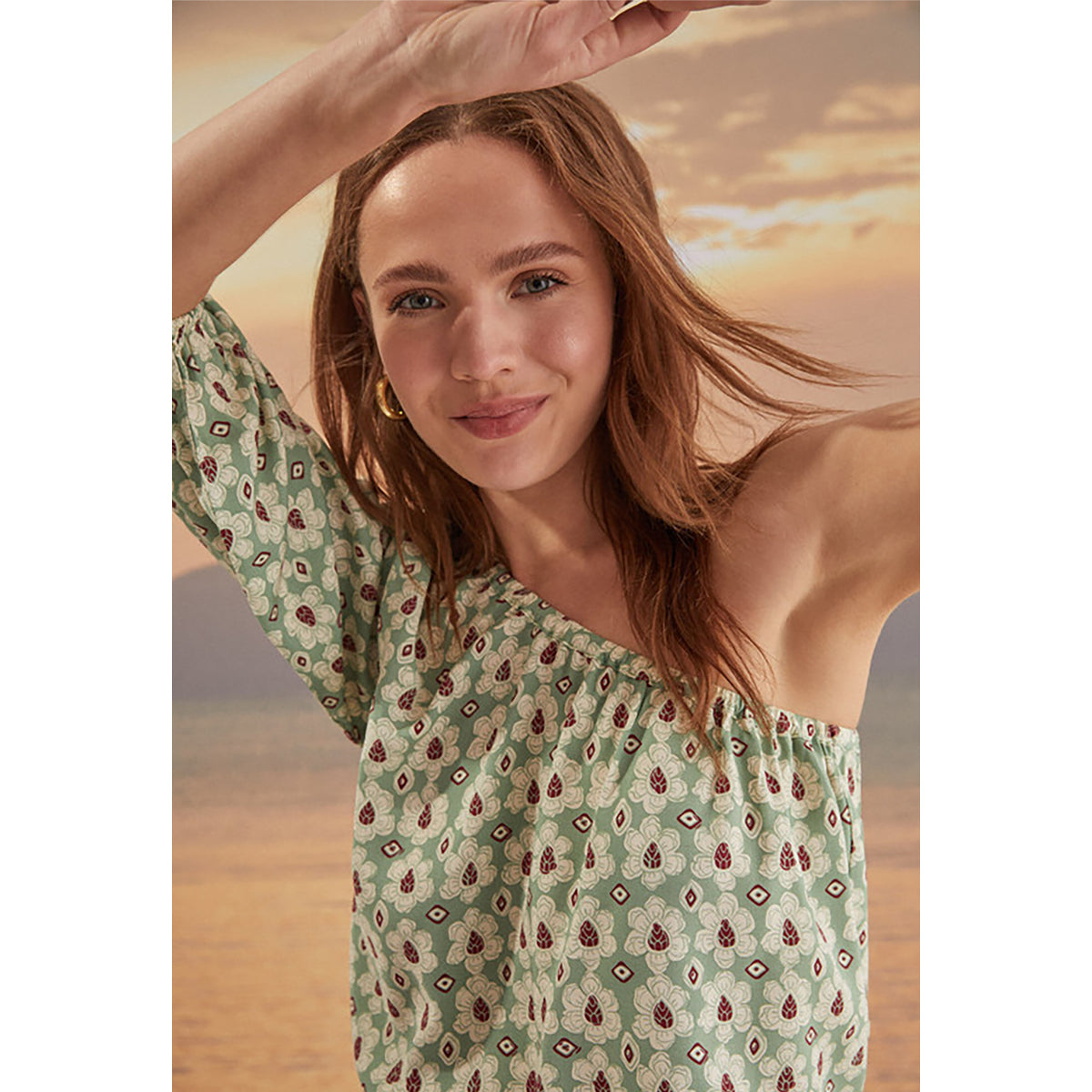 Women Secret - Asymmetric top and printed shorts set - Sold by FIG