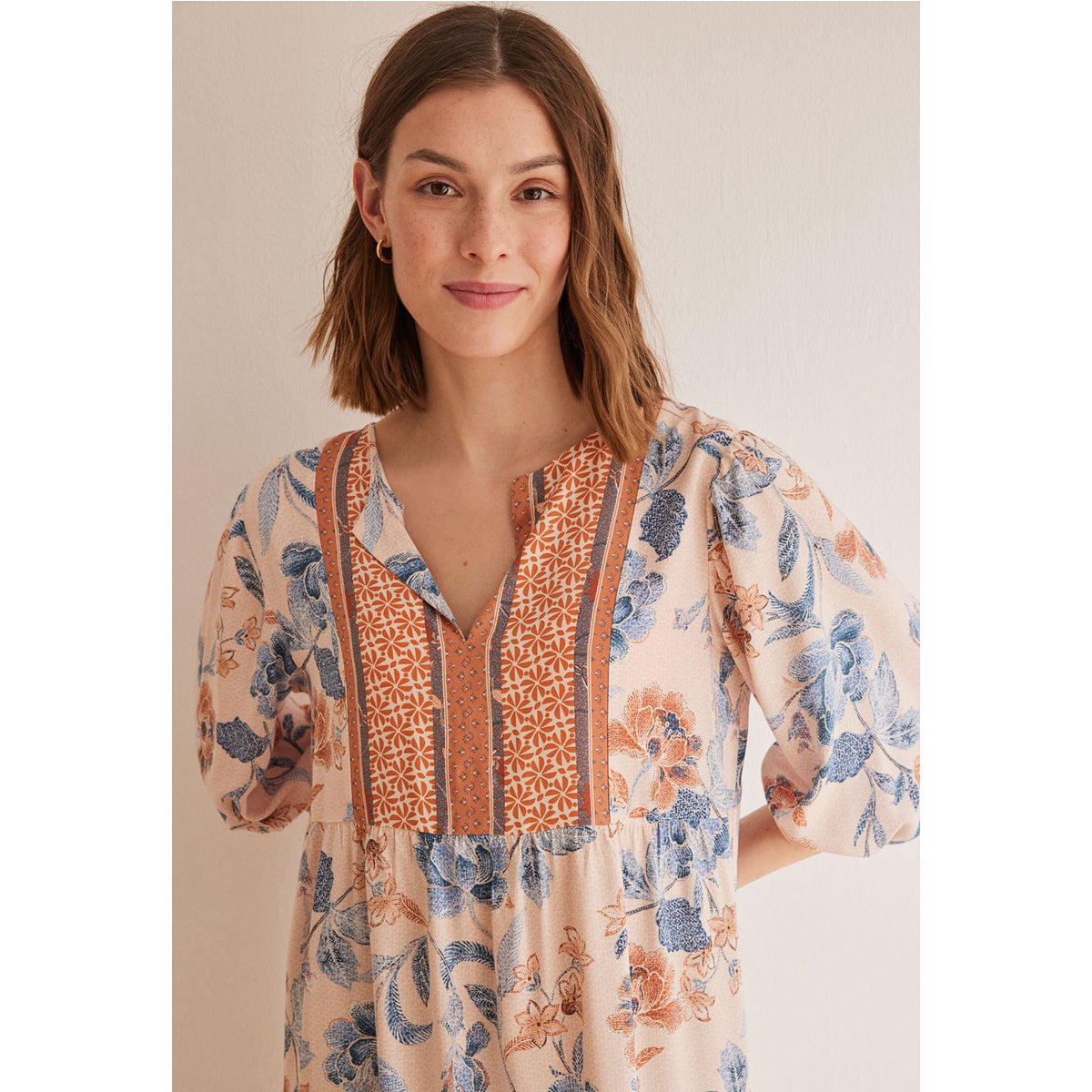 Women Secret - Puff sleeve flower dress - Sold by FIG