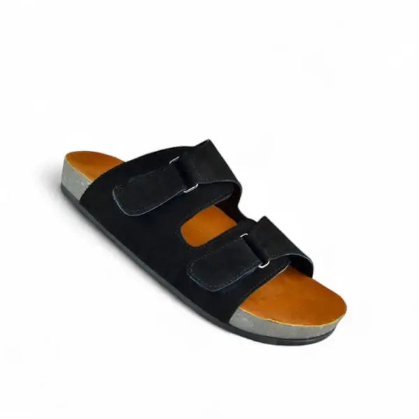 Leazus - Leather SnapLock Sandal - Black