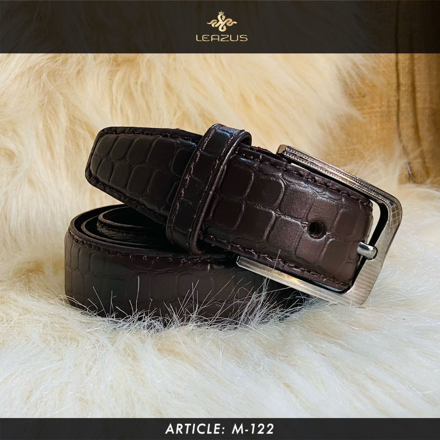 Leazus - Leather classic belt - M-122