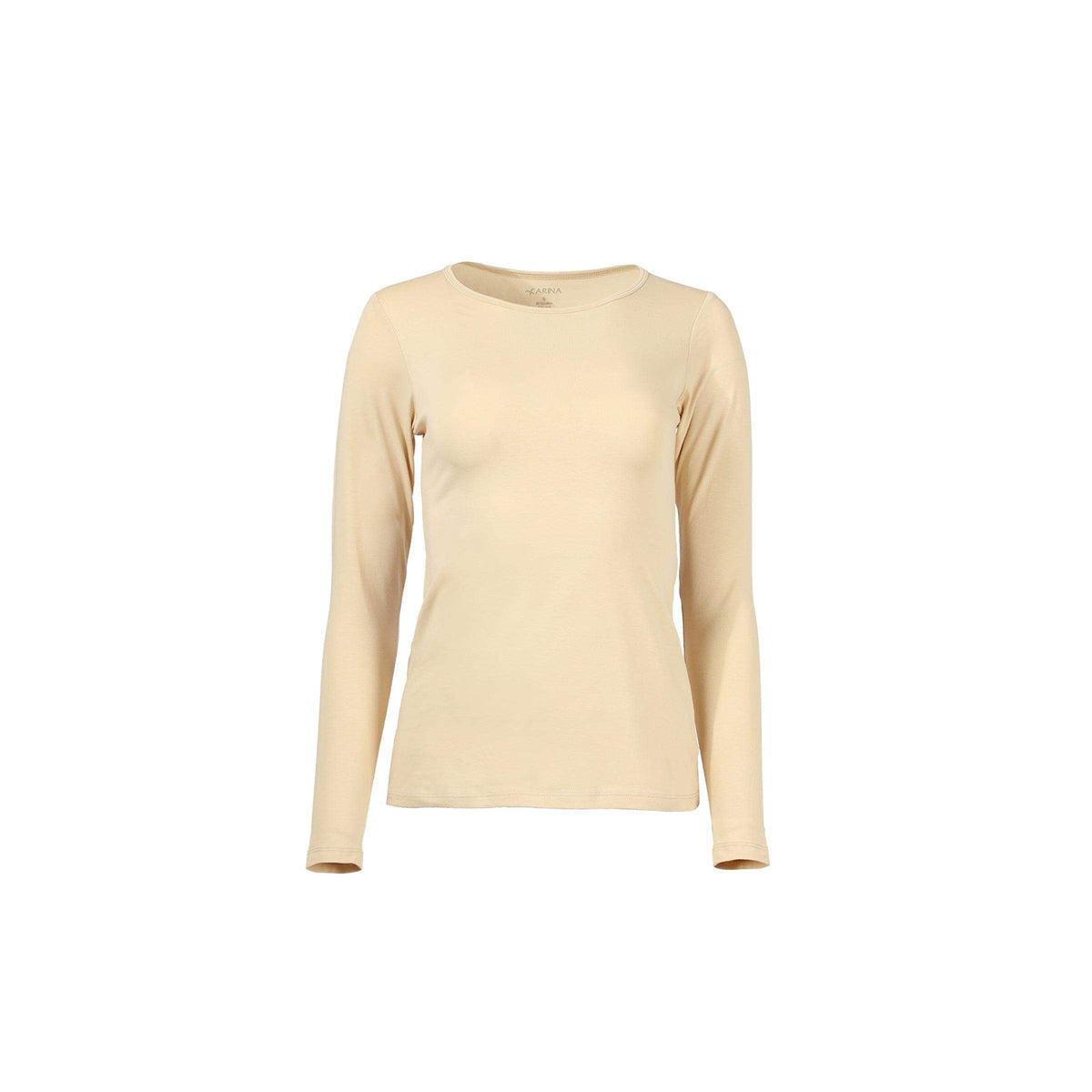 بلوزة قطنية برقبة دائرية