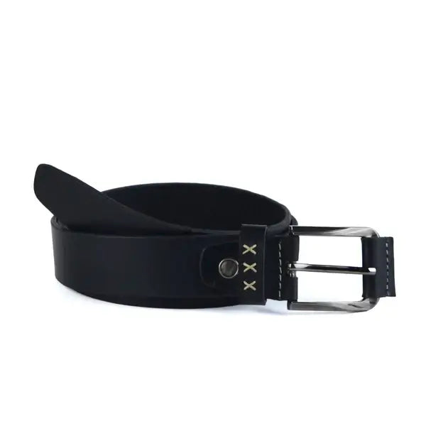 Leazus - Leather Casual belt - 1X-BLACK