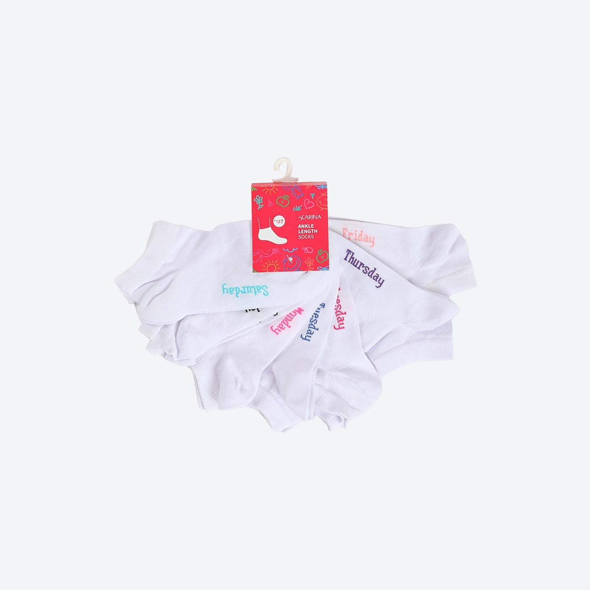 كارينا - جوارب بناتي بطول الكاحل - 7 أزواج  للبنات