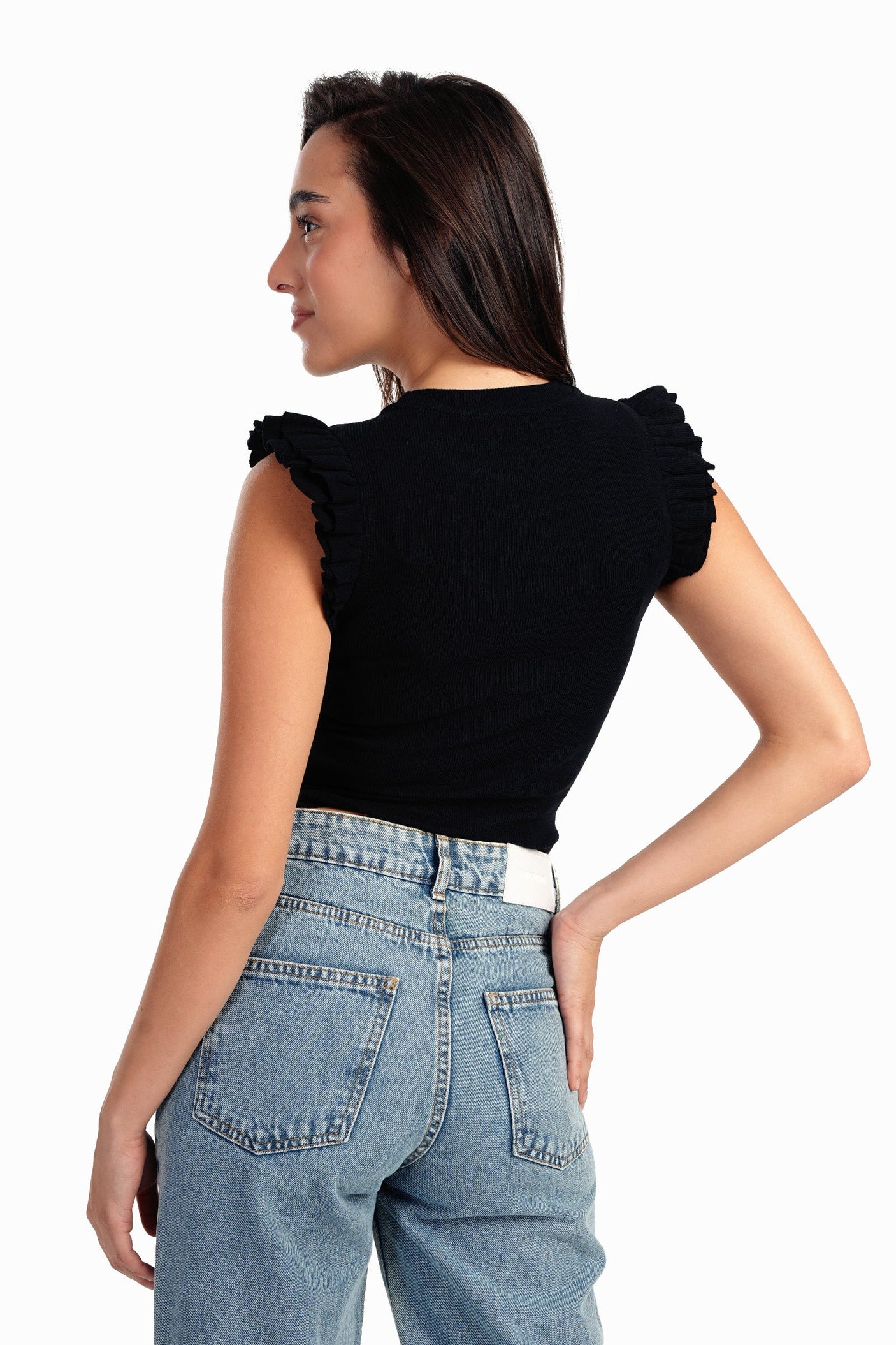 Carina - Ruffle Cap Sleeve Top