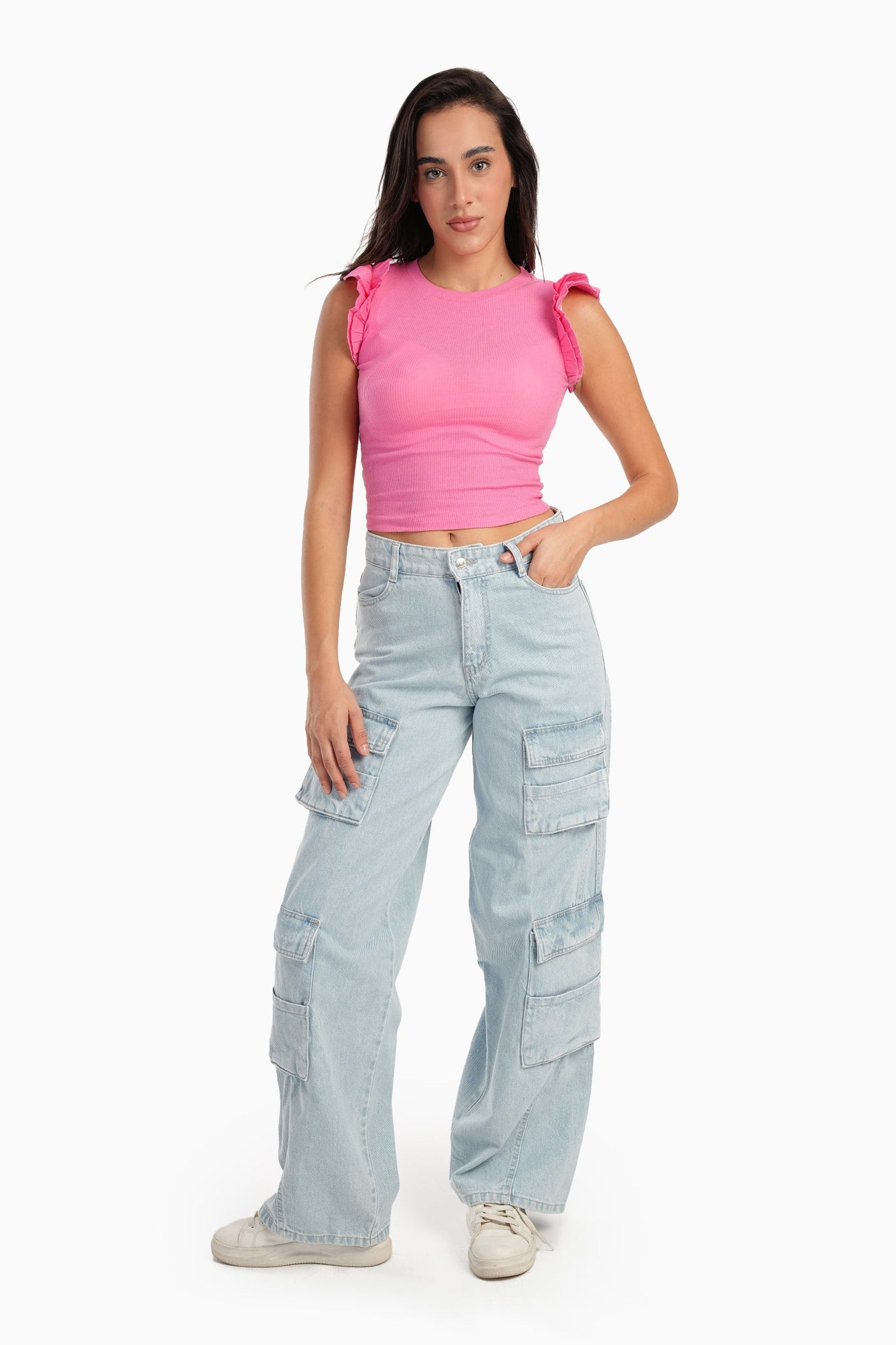 Carina - Ruffle Cap Sleeve Top