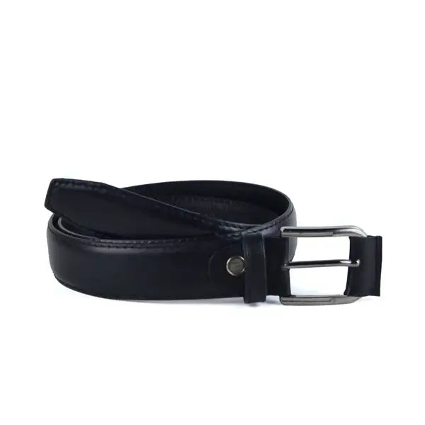 Leazus - Leather classic belt - BB-121 BLACK