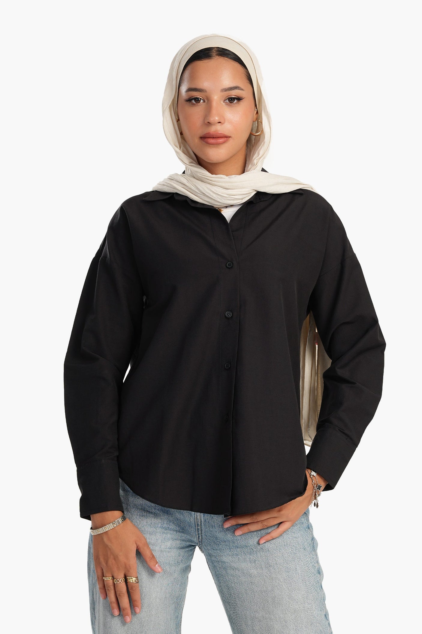 كارينا - قميص من مزيج القطن الأساسي