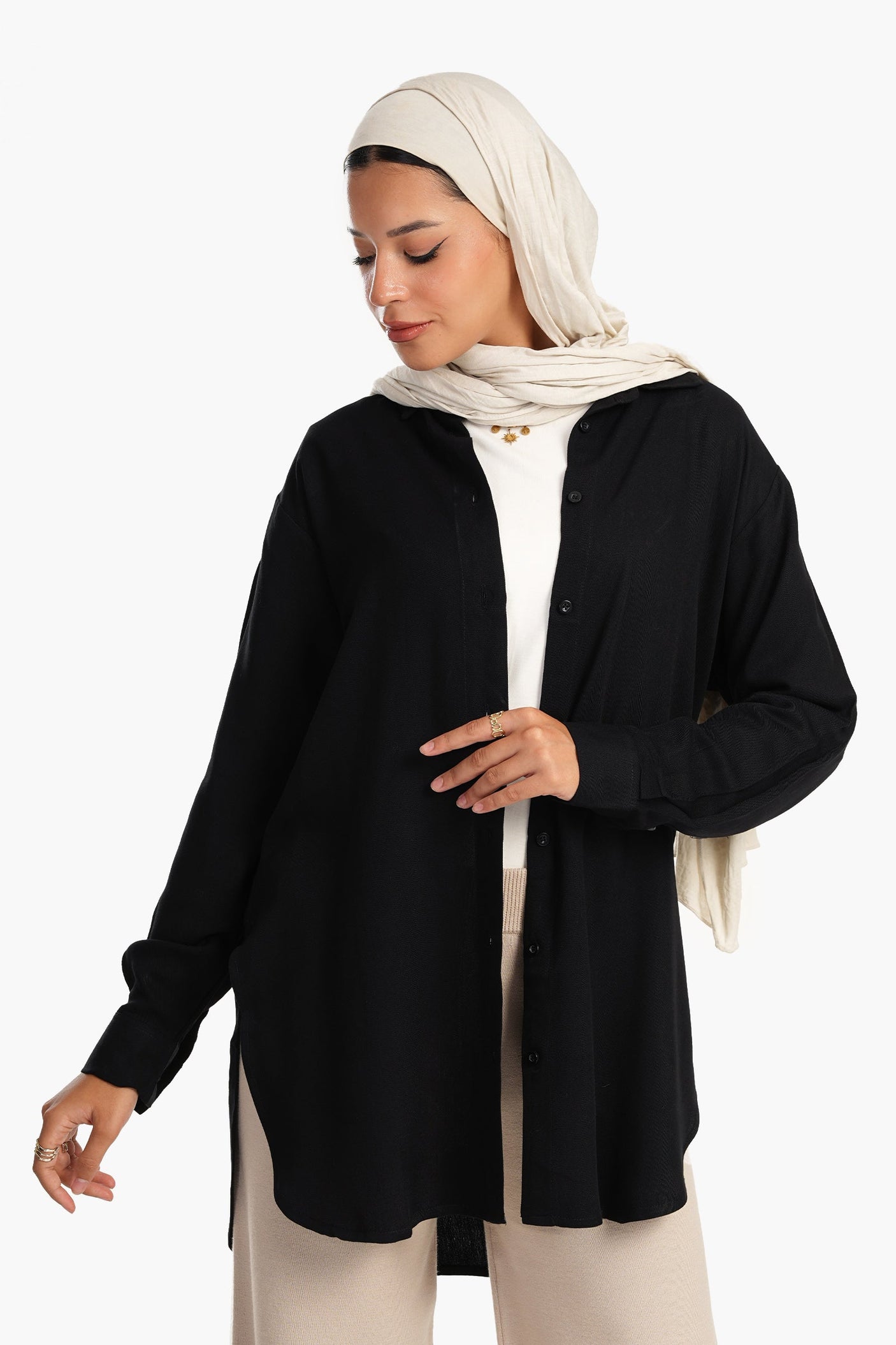 كارينا - قميص فيسكوز غير متماثل