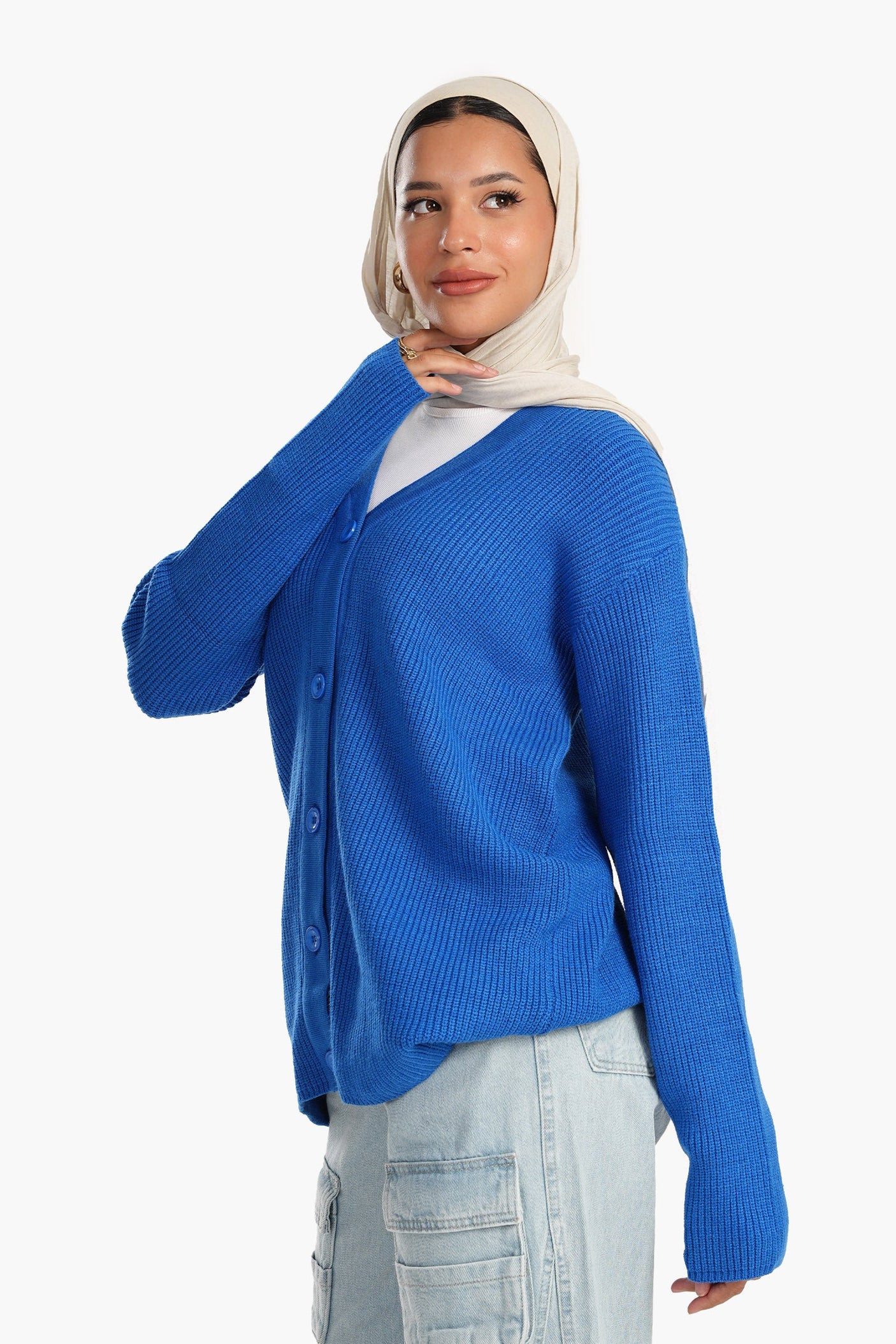 كارينا - سترة تريكو بأزرار للإغلاق للنساء