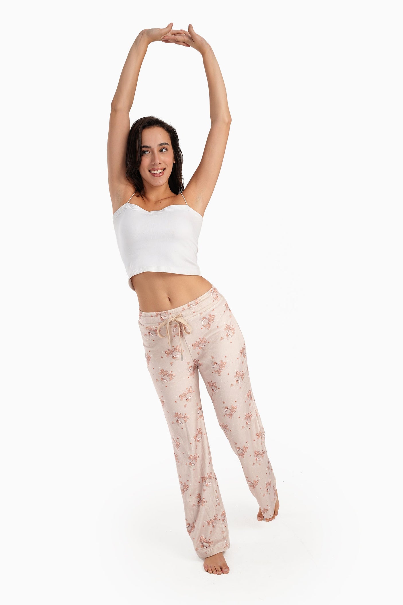 كارينا - طقم بيجامة مخملية ملونة للنساء