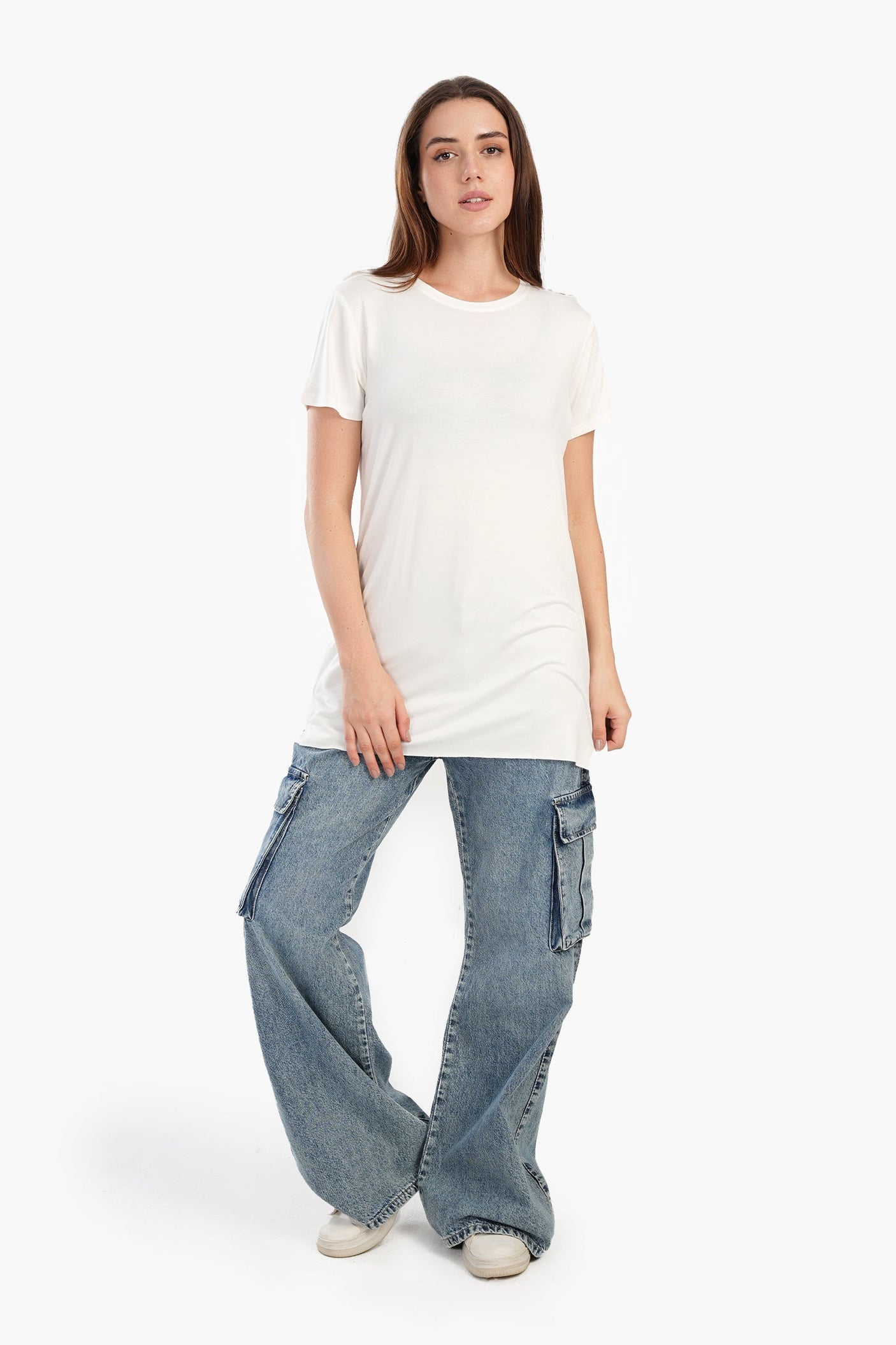 Carina - Chic Viscose Half-Sleeve Top