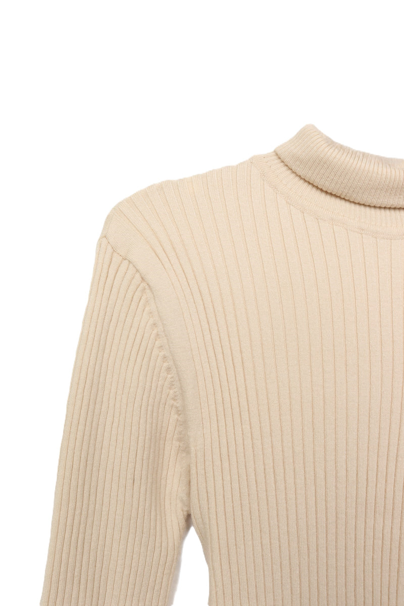 Carina - Ribbed Turtleneck Pullover