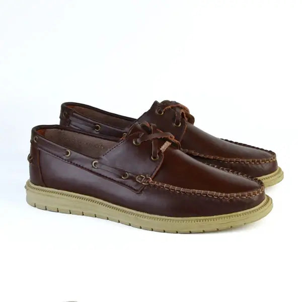 Leazus - Leather Casual Shoes - SPAGU Brown
