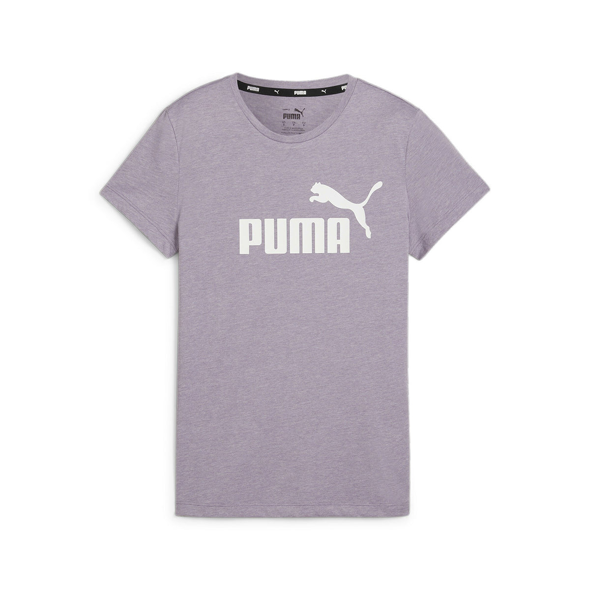 PUMA-ESS LOGO HEATHER TEE PALE PLUM