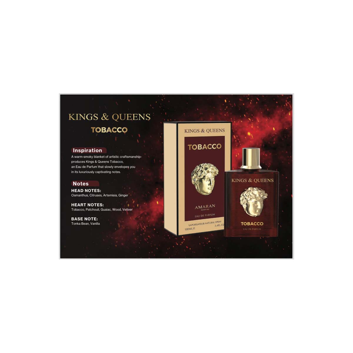 Amaran Kings & Queen Tobacco Perfume 100ml